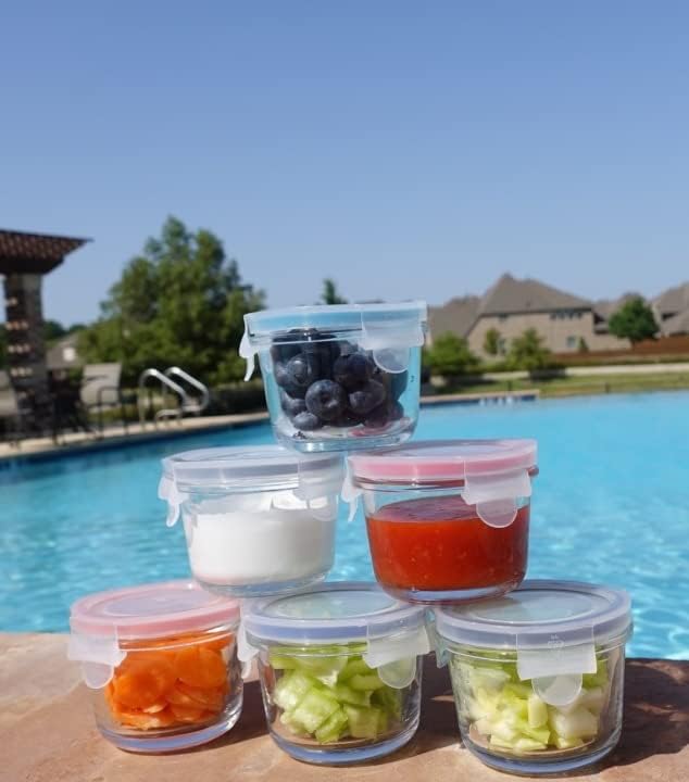 Premium Borosilicate Glass Meal Prep Food Containers with Snap