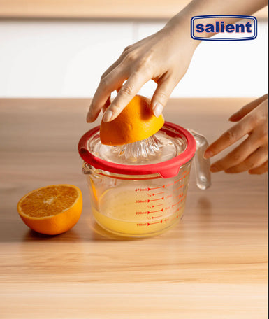 Salient 2-in-1 Glass Citrus Juicer & Precision Measuring Cup