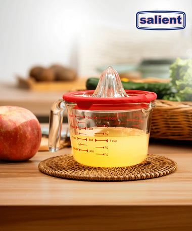 Salient 2-in-1 Glass Citrus Juicer & Precision Measuring Cup