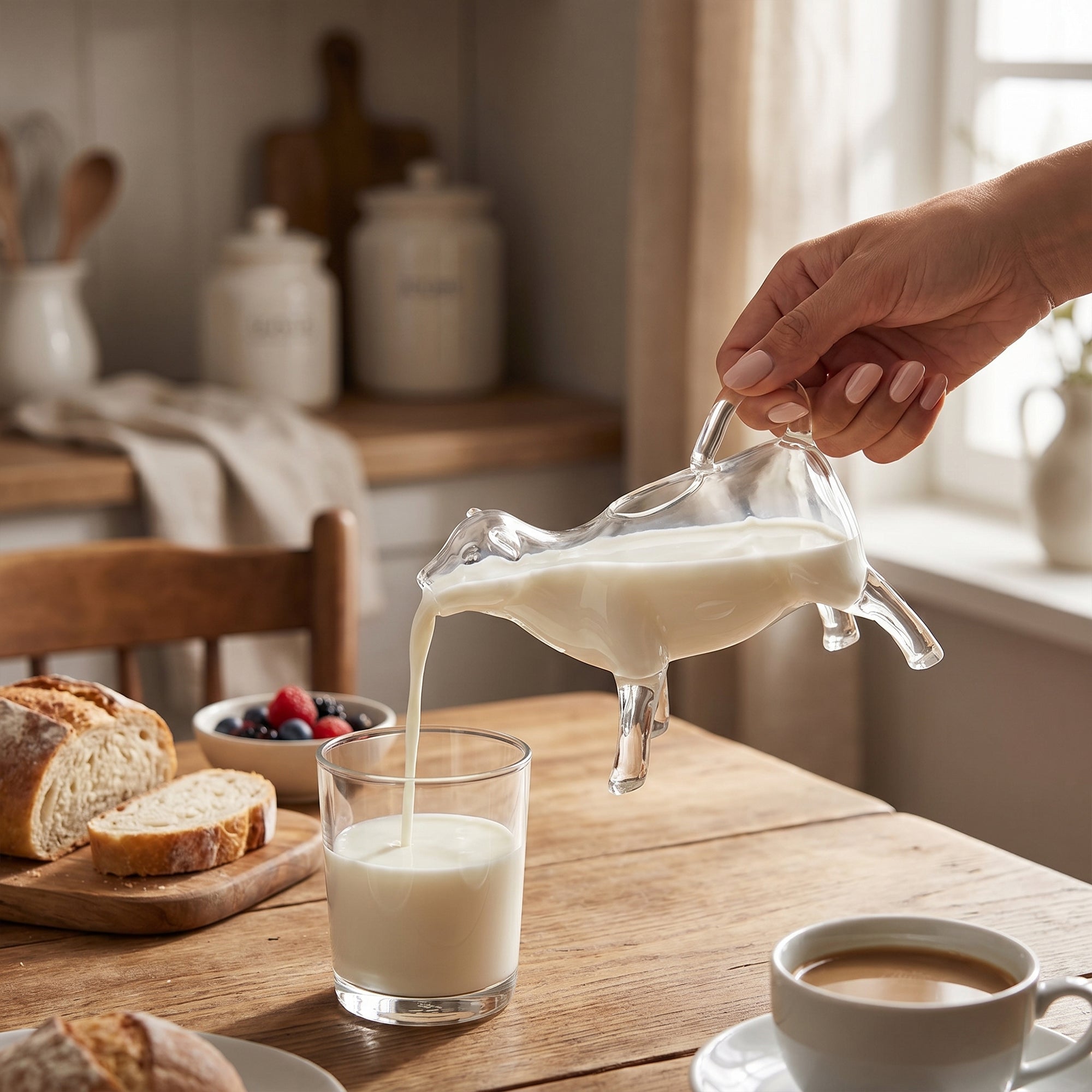 Hand-Blown Cow Creamer