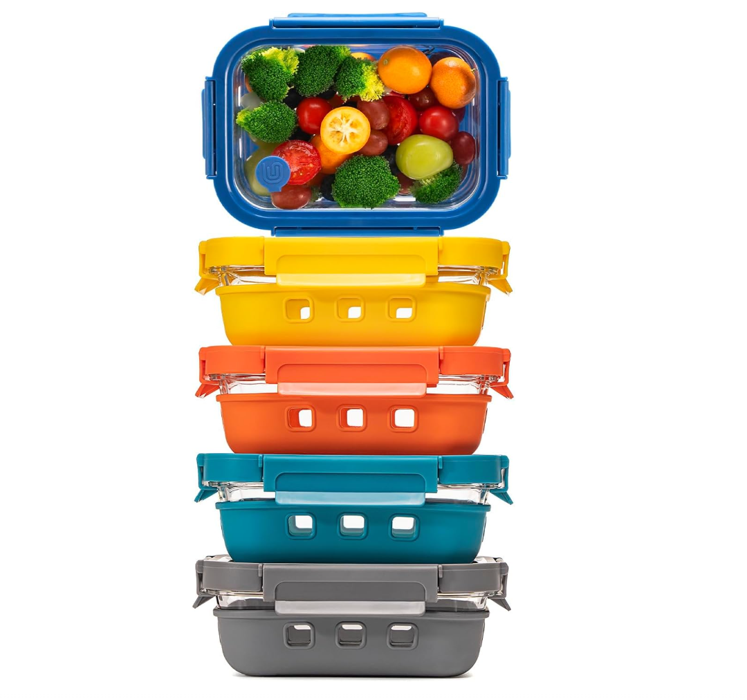 Multicolor Glass Storage Set