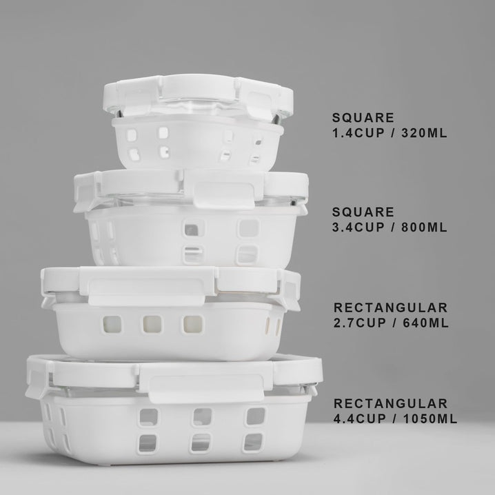 Gogosir Vacuum Seal Containers Food Storage Box Plastic Silicone