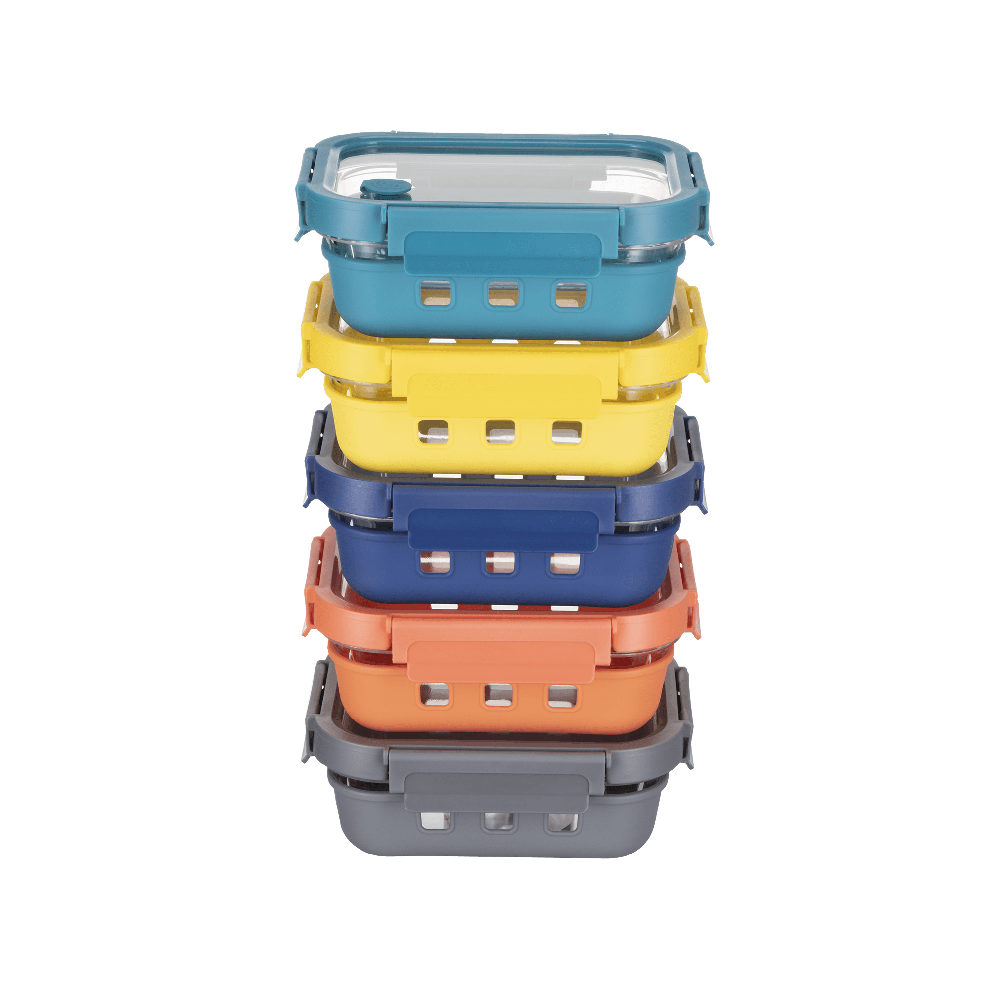 5 PC Multicolor Glass Containers | Silicone Wrap