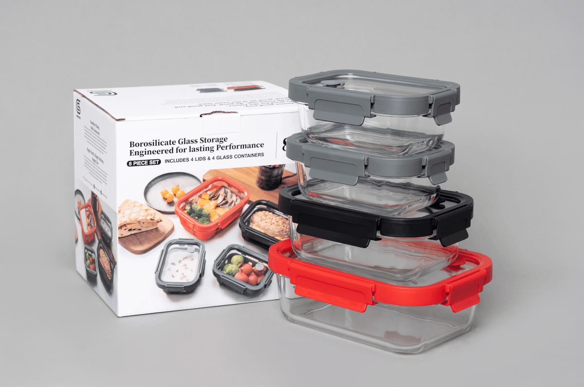 Key Shaped Container Genicook Borosilicate Tempered Glass Food Storage Containers with Pro ...