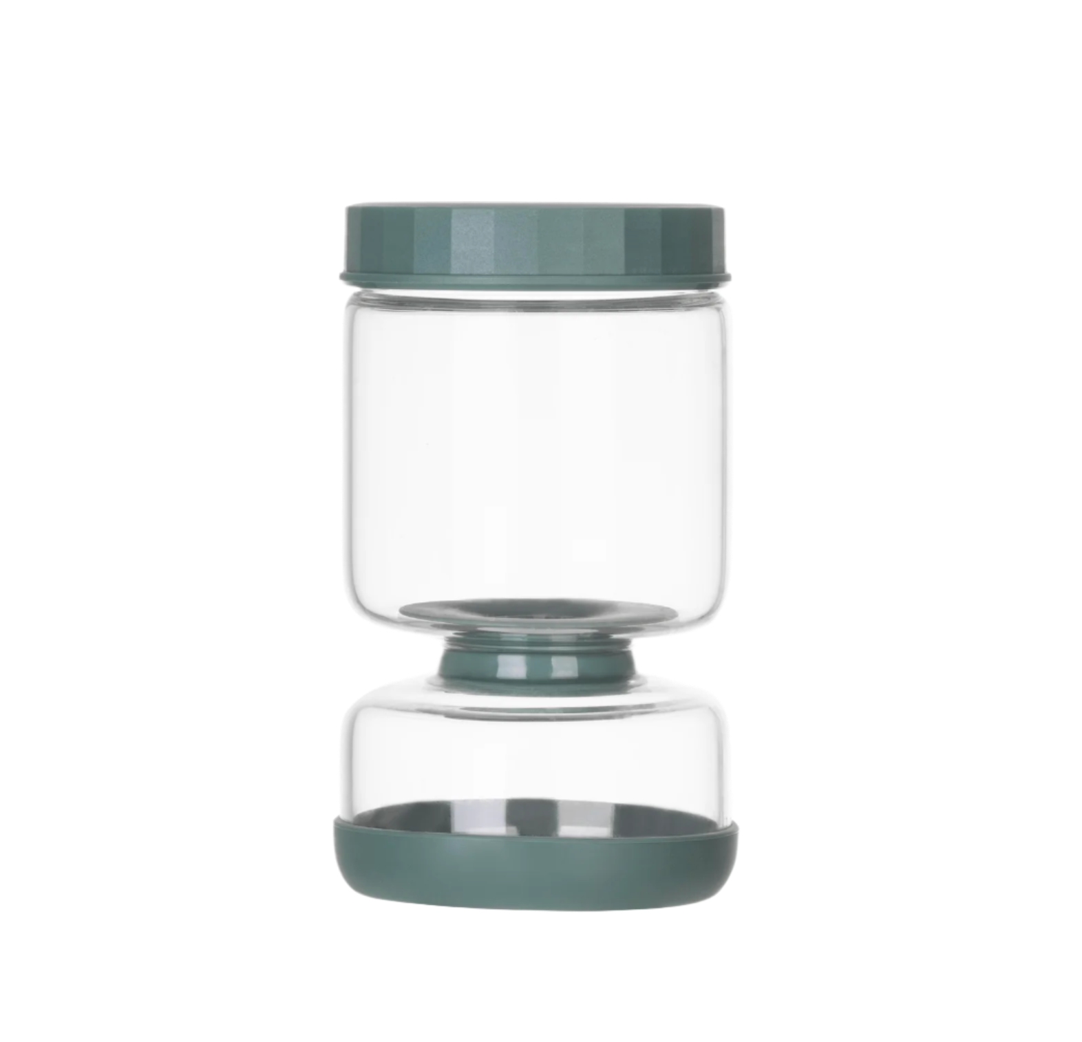 Genicook Dual-Part Glass Pickle Jar: The Flip-Over, Mess-Free Serving, Hand Blown Glass, Food Preserver - GenicookGenicook