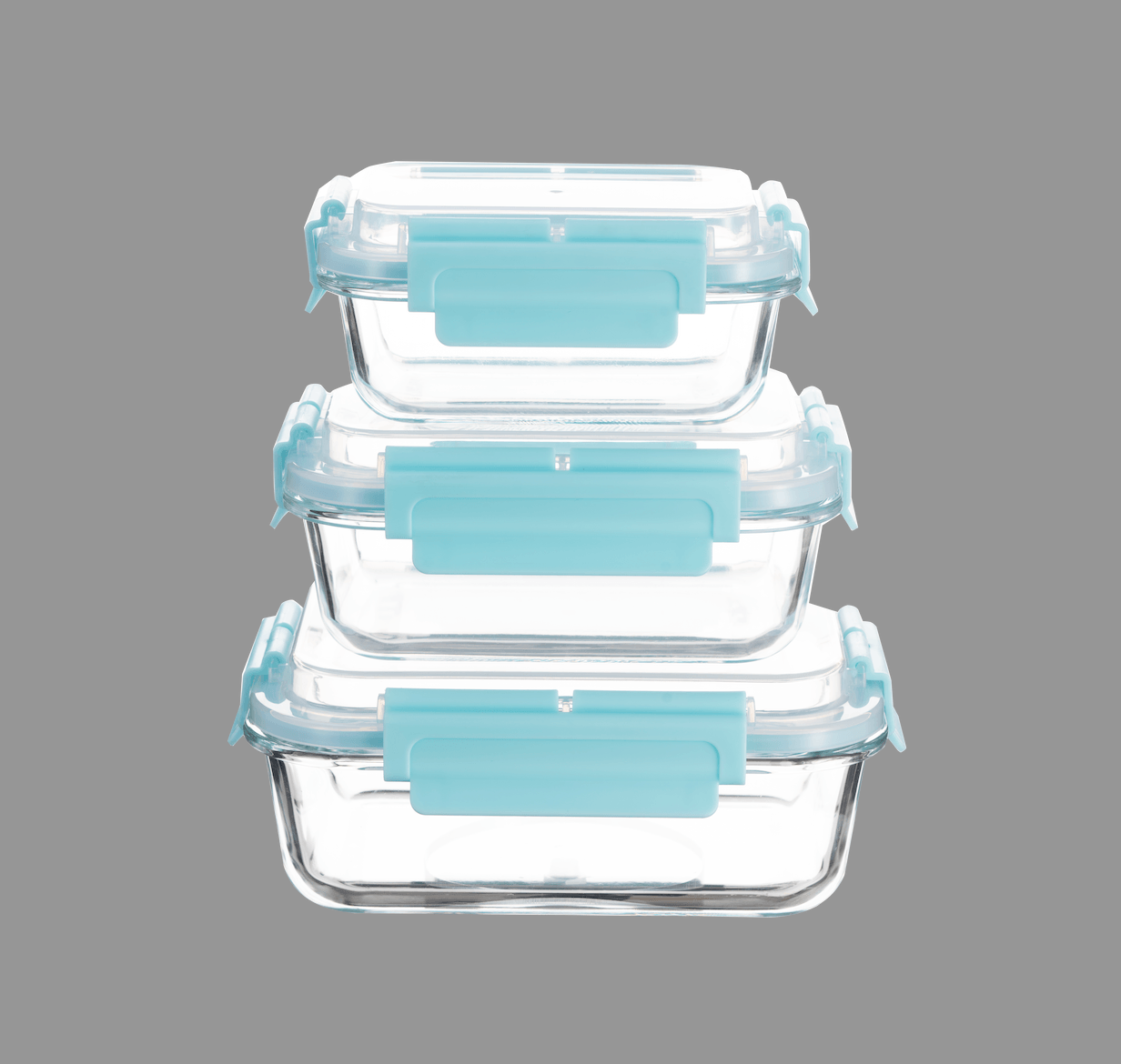 HI-TOP Lids With Pro Grade Removable Lockdown Levers (Rectangular 3 container set) - GenicookGenicook