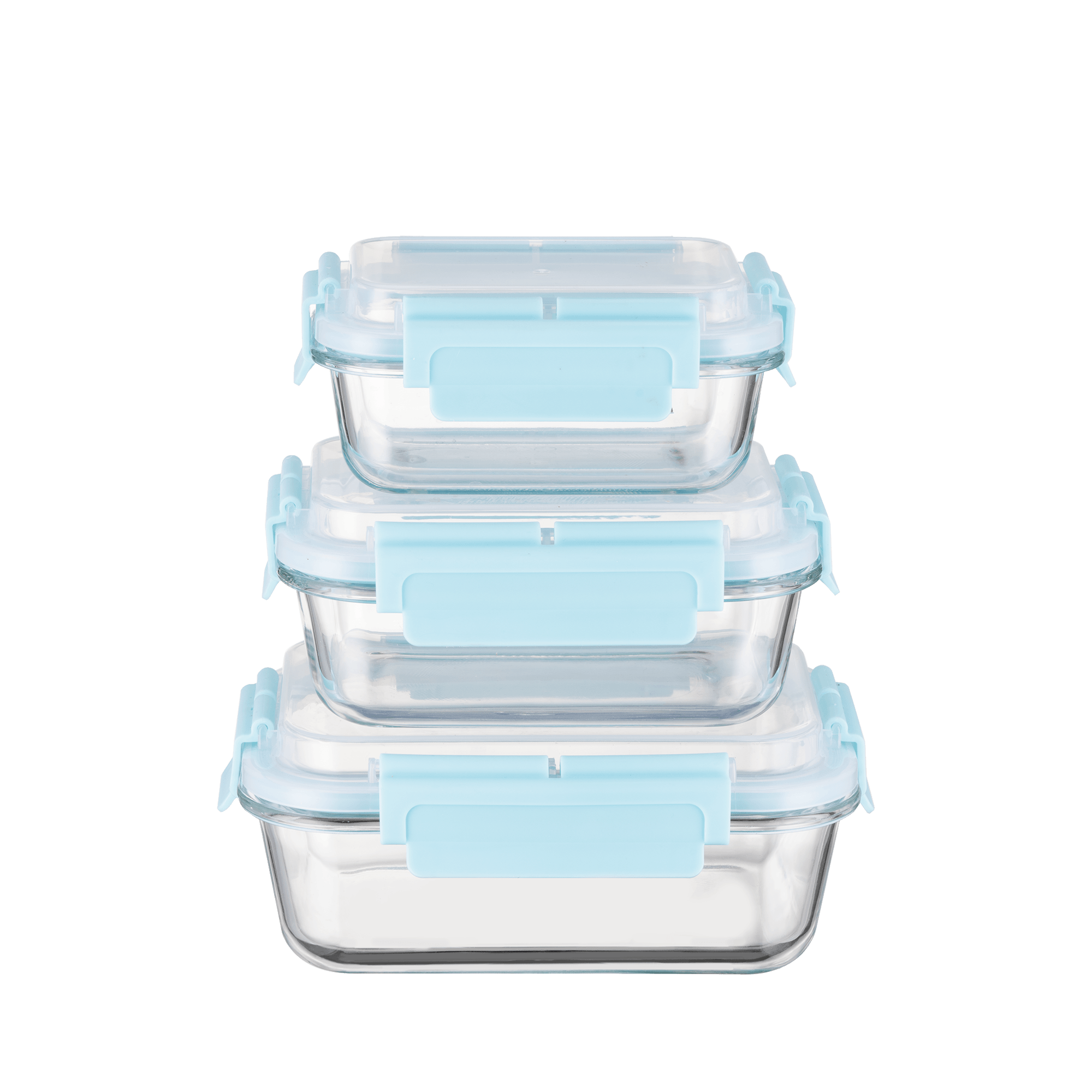 HI-TOP Lids With Pro Grade Removable Lockdown Levers (Rectangular 3 container set) - GenicookGenicook