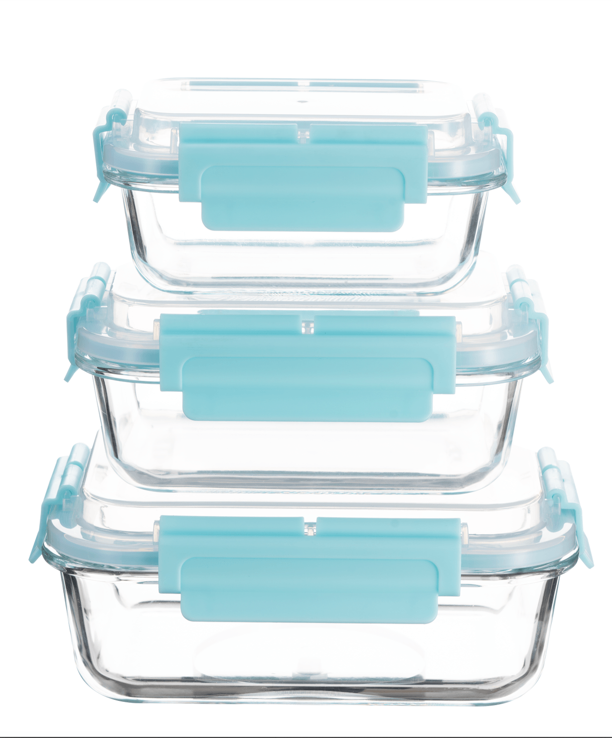 HI-TOP Lids With Pro Grade Removable Lockdown Levers (Rectangular 3 container set) - GenicookGenicook