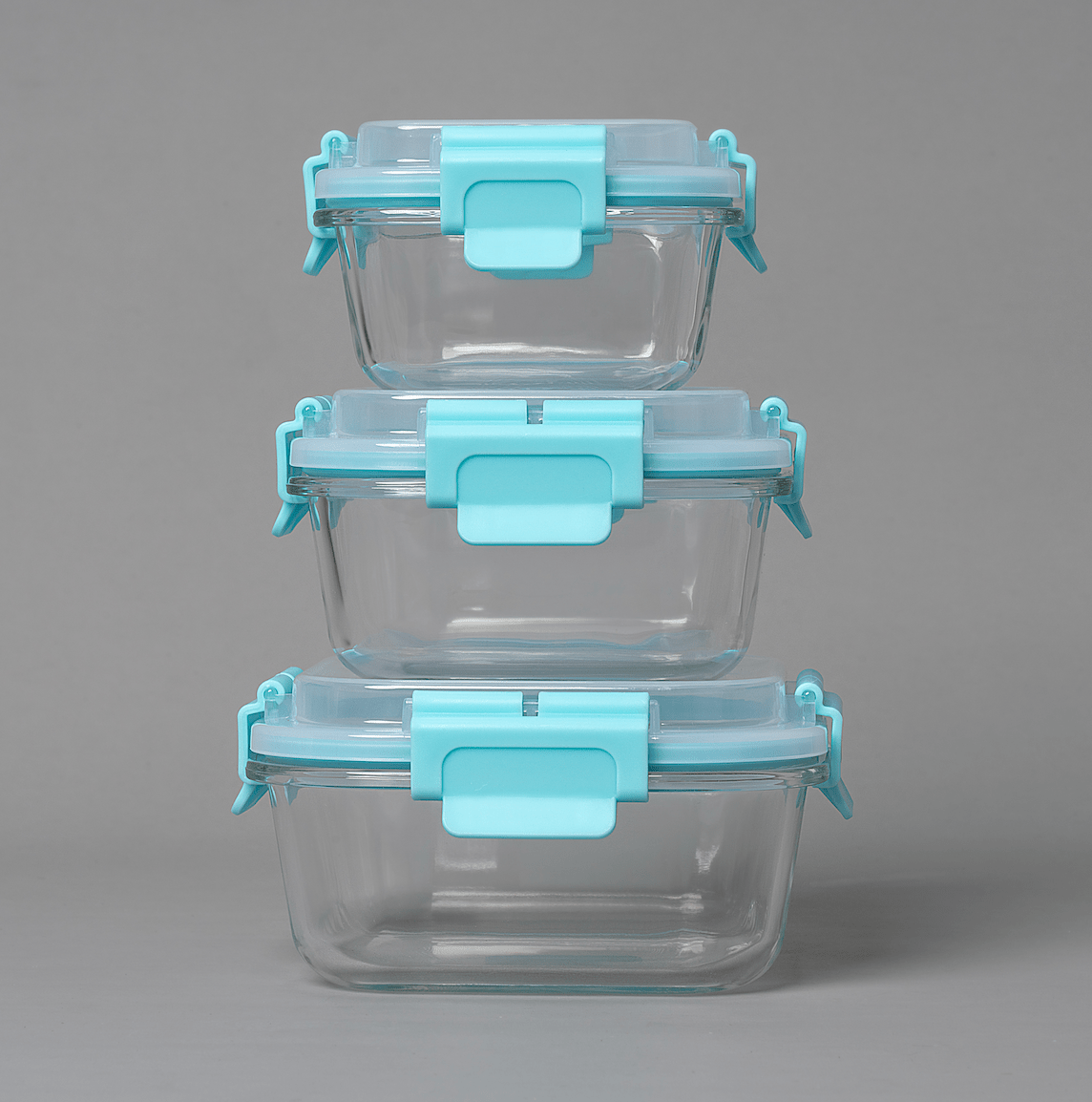HI-TOP Lids With Pro Grade Removable Lockdown Levers (Square 3 container set) - GenicookGenicook