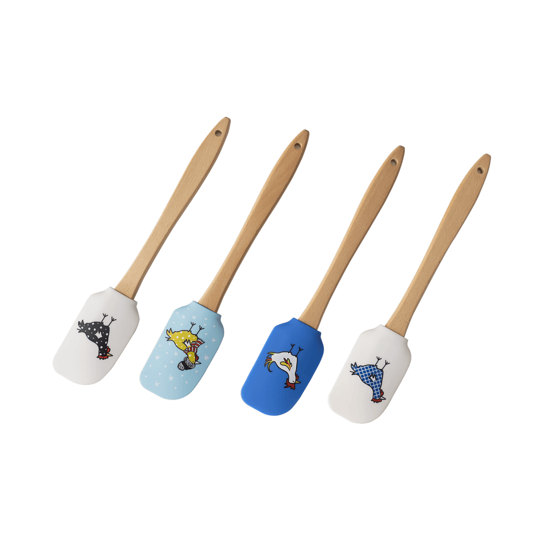 High-Heat Silicone Spatulas With Signature Rooster Design - GenicookGenicook