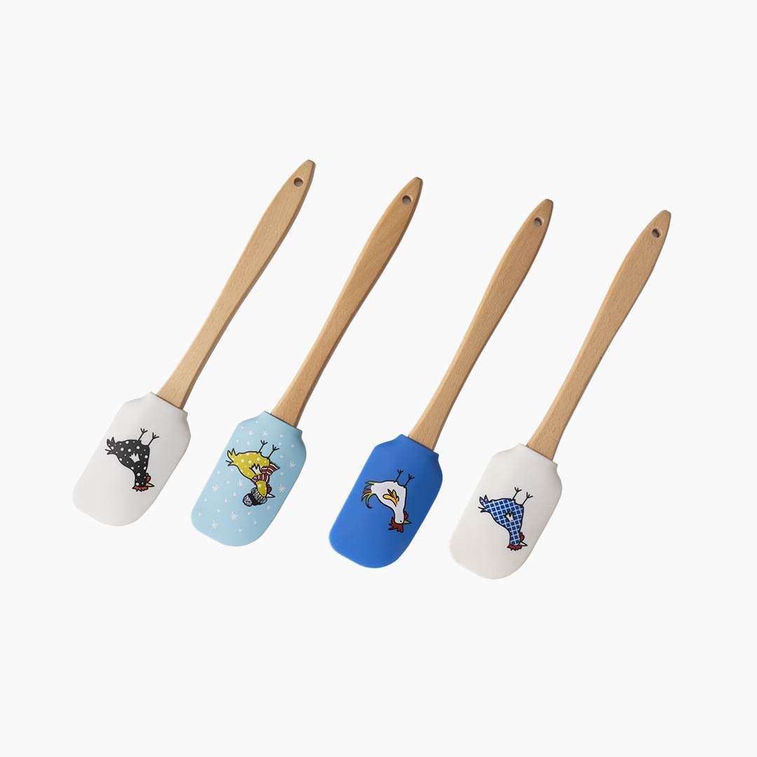 High-Heat Silicone Spatulas With Signature Rooster Design - GenicookGenicook