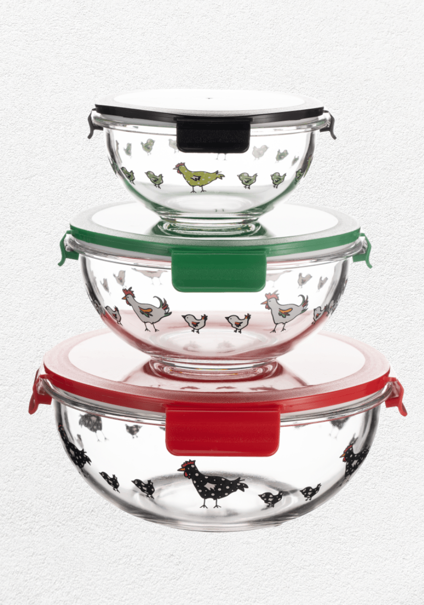 High Borosilicate Bowl Set Lunch Box Clear Glass Salad Bowls with Lids -  China Food Box and Lunch Box price