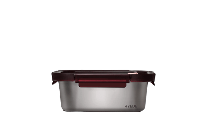 RYEDE™ Rectangular Microwave-Safe Stainless Steel Container (800, 1200, or 1800 ML) - GenicookGenicook