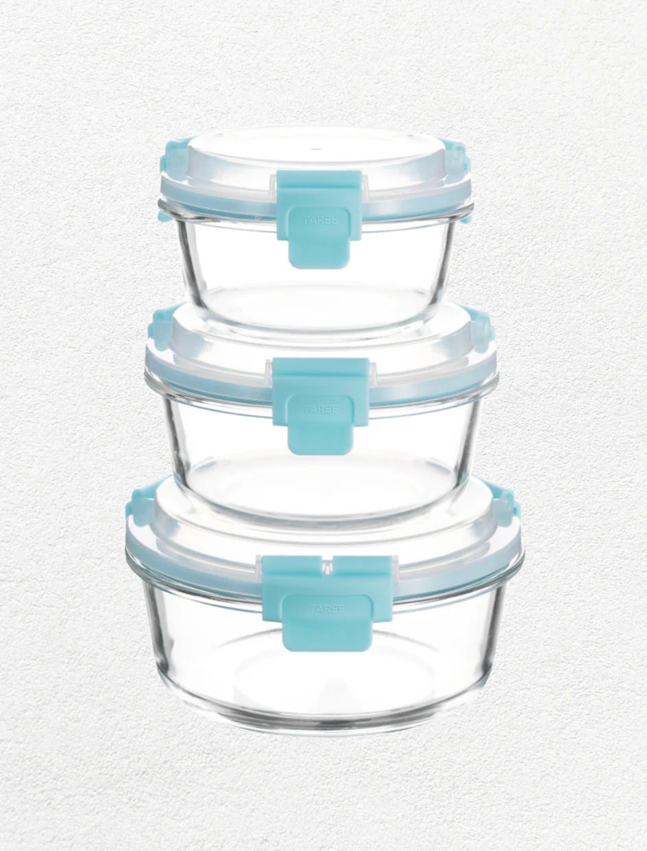 TAREE™ HI-TOP Lids With Pro Grade Removable Lockdown Levers (Round 3 container set) - GenicookGenicook