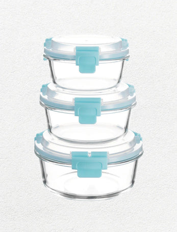 TAREE™ HI-TOP Lids With Pro Grade Removable Lockdown Levers (Round 3 container set) - GenicookGenicook