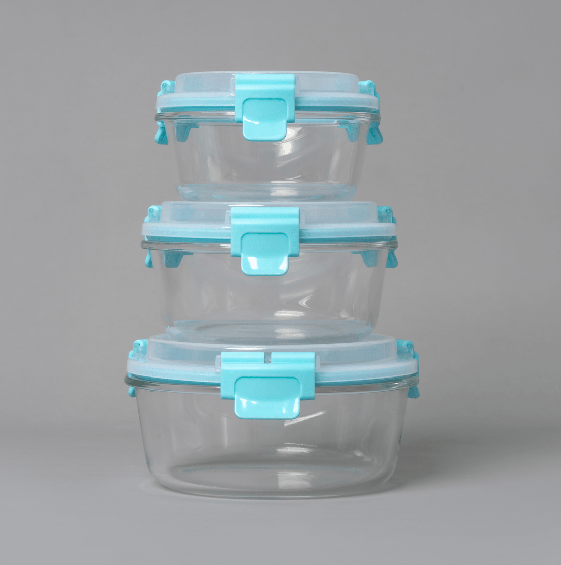 TAREE™ HI-TOP Lids With Pro Grade Removable Lockdown Levers (Round 3 container set) - GenicookGenicook