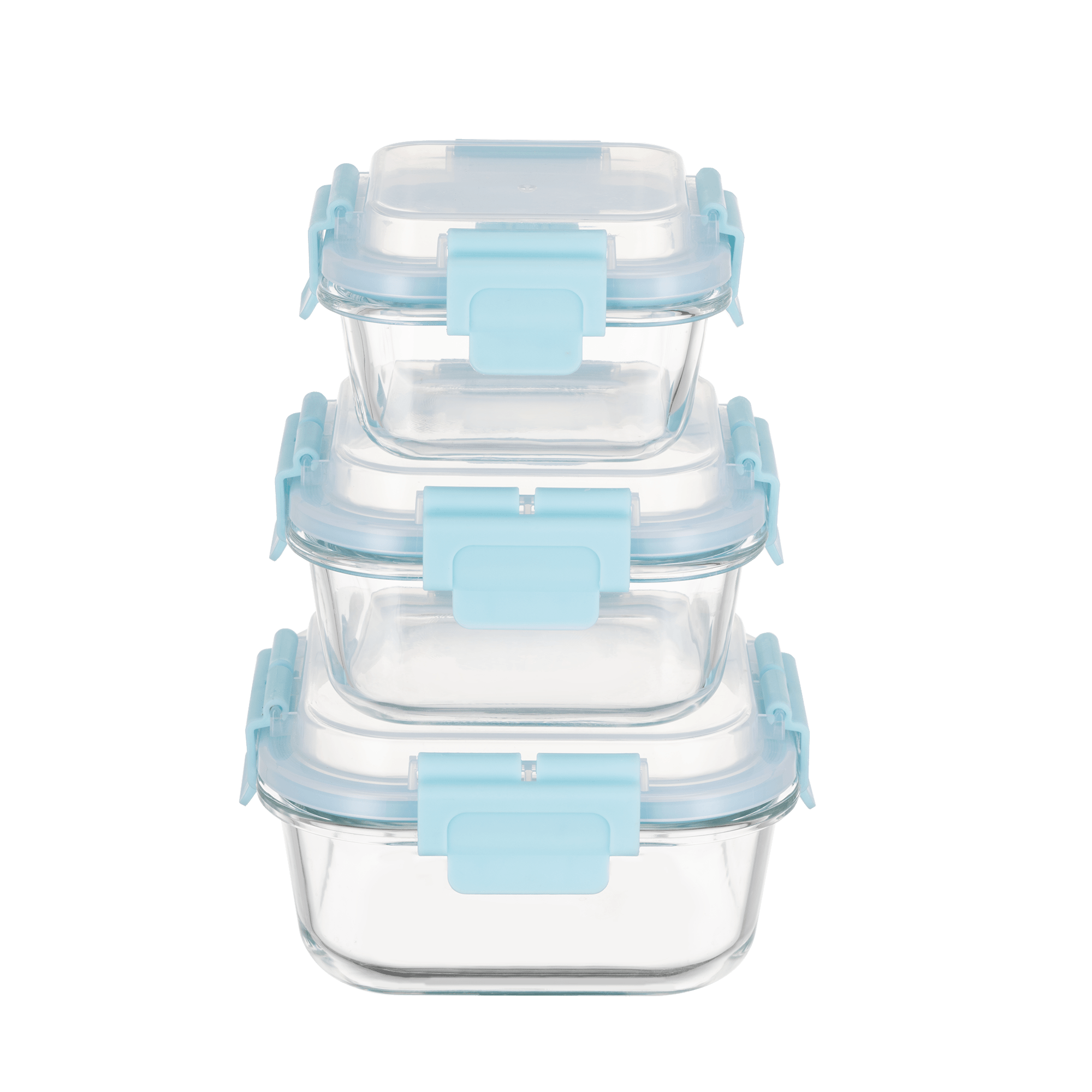 TAREE™ HI-TOP Lids With Pro Grade Removable Lockdown Levers (Square 3 container set) - GenicookGenicook