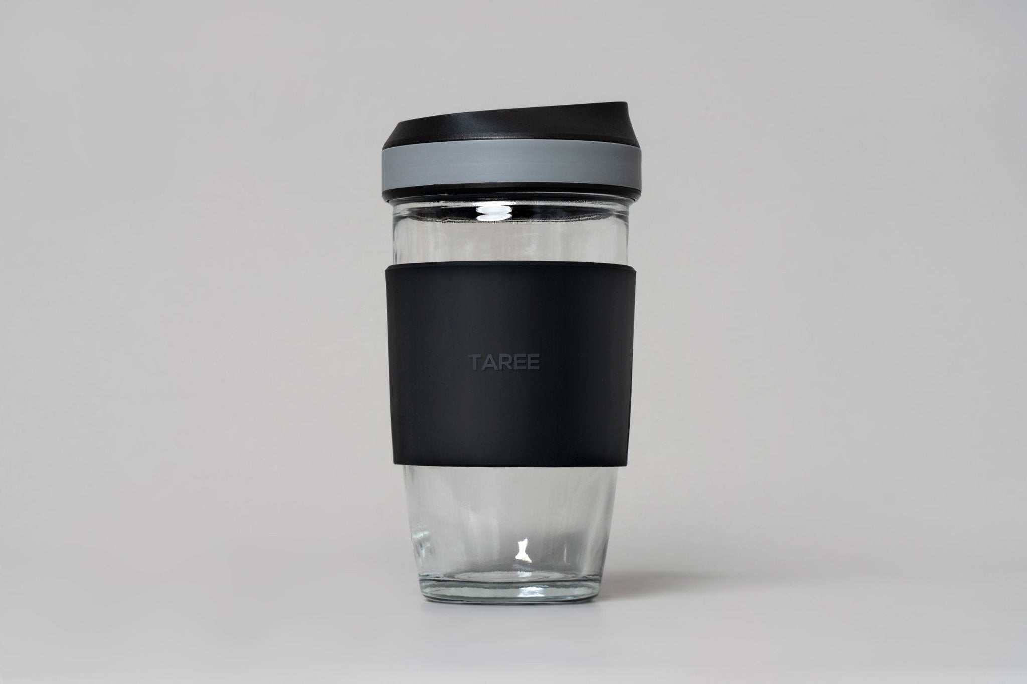 TAREE™ No drip-sip, Borosilicate Glass Coffee Mug w/ Silicone Sleeve (16.2 oz) - GenicookGenicook