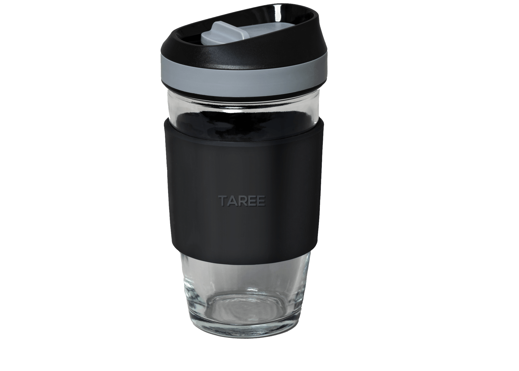 TAREE™ No drip-sip, Borosilicate Glass Coffee Mug w/ Silicone Sleeve (16.2 oz) - GenicookGenicook